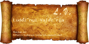 Ludányi Valéria névjegykártya