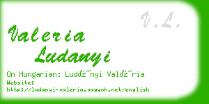 valeria ludanyi business card